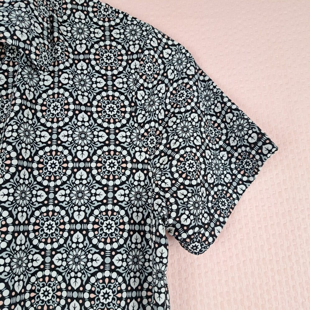 Max Studio Shirt Polo Dress Floral Mandala Pattern Short sleeve Size S - Picture 6 of 12